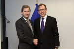 Wirtschaftslandesrat Dr. Christian Buchmann zu Gast beim neuen EU-Regionalkommissar Dr. Johannes Hahn