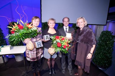 Foto v.l.n.r.: Edith Bachkönig (ORF), Hania Luczak (GEO), Klaus Höfler (Die Presse), Landesrätin Kristina Edlinger-Ploder 