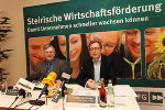 v.l.: SFG-Geschäftsführer Dr. Burghard Kaltenbeck mit Wirtschaftslandesrat Dr. Christian Buchmann