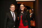 Europalandesrat Christian Buchmann mit EU-Handelskommissarin Cecilia Malmström. © AdR
