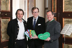 v.l.: Mathis Huber (Intendant styriarte), LR Dr. Christian Buchmann, Erich Neuhold (GF Steiermark Tourismus).