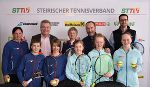 LR Lang, Barbara Muhr und Günter Bresnik mit TrainerInnen und Jugendlichen des STTV © Land Steiermark/Strasser