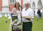 Tourismuslandesrätin Barbara Eibinger-Miedl mit Chefkoch Willi Haider. © Steiermark Tourismus/Markus Oberländer