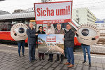 Landespolizeidirektor-Stv. Joachim Huber, Verkehrssicherheitsexpertin Maria Knauer-Lukas, Steiermarkbahn-Geschäftsführer Werner Hecking, LH-Stv. Anton Lang und ÖBB-Regionalmanager Peter Wallis (v.l.). 