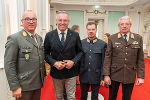 Neujahrsempfang der Steiermärkischen Landesregierung: LH Mario Kunasek (2.v.l.) mit Militärkommandant Heinz Zöllner, Landespolizeidirektor Gerald Ortner und Landesfeuerwehrkommandant Reinhard Leichtfried 